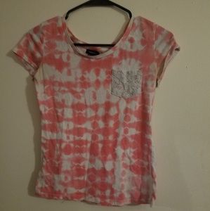 Pink and white shirt